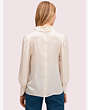 Kate Spade,silk charmeuse blouse,French Cream