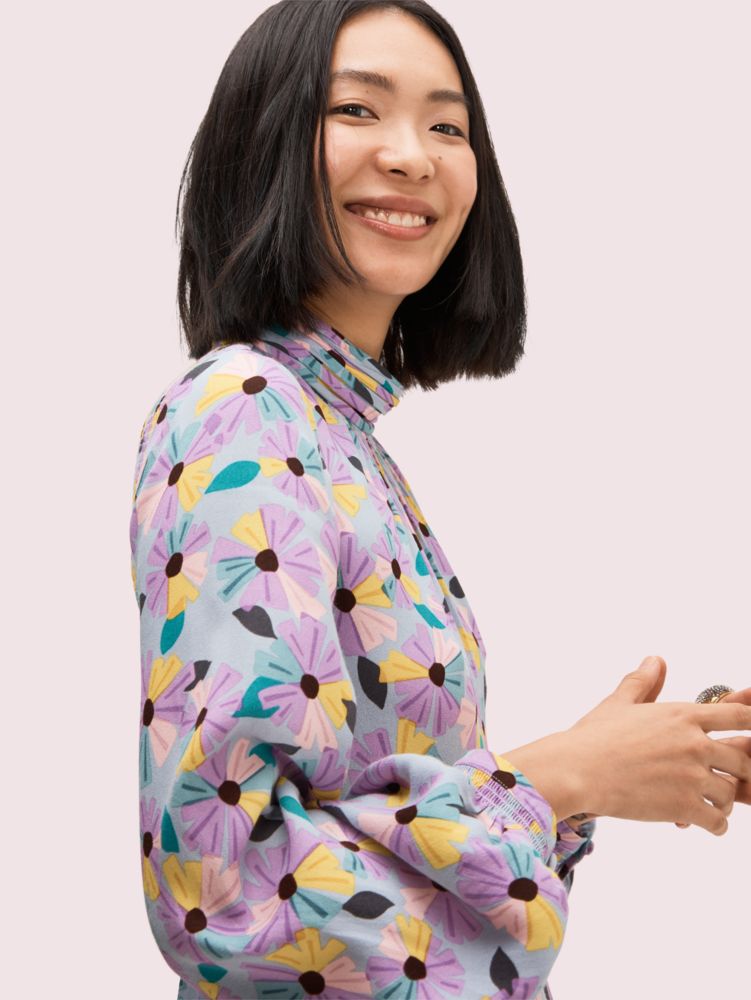 Kate Spade,Floral Smocked Dress,