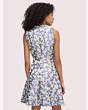 Kate Spade,floral jacquard fit-and-flare dress,Moonglow