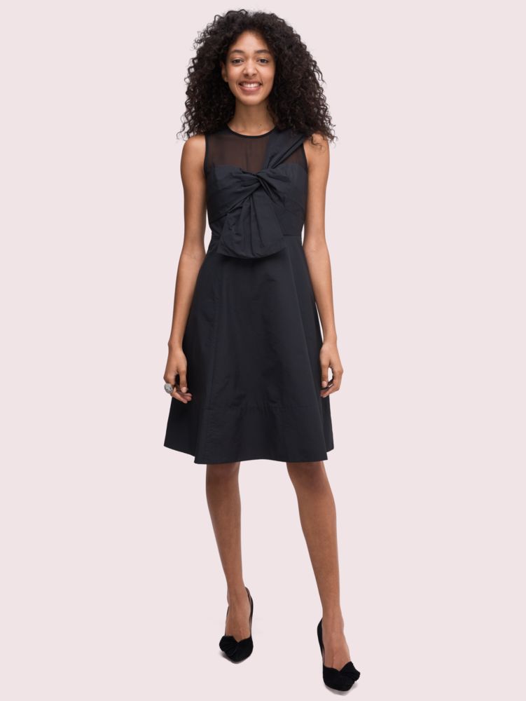 Kate Spade,bow front faille dress,Black