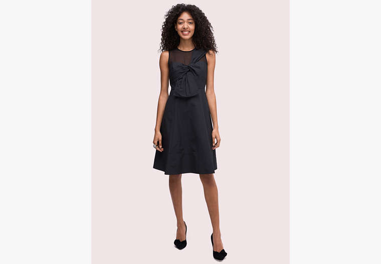 Kate Spade,bow front faille dress,Black