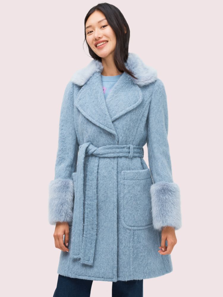 Kate spade faux hot sale fur trim coat