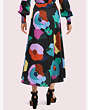 Kate Spade,floral collage skirt,Black