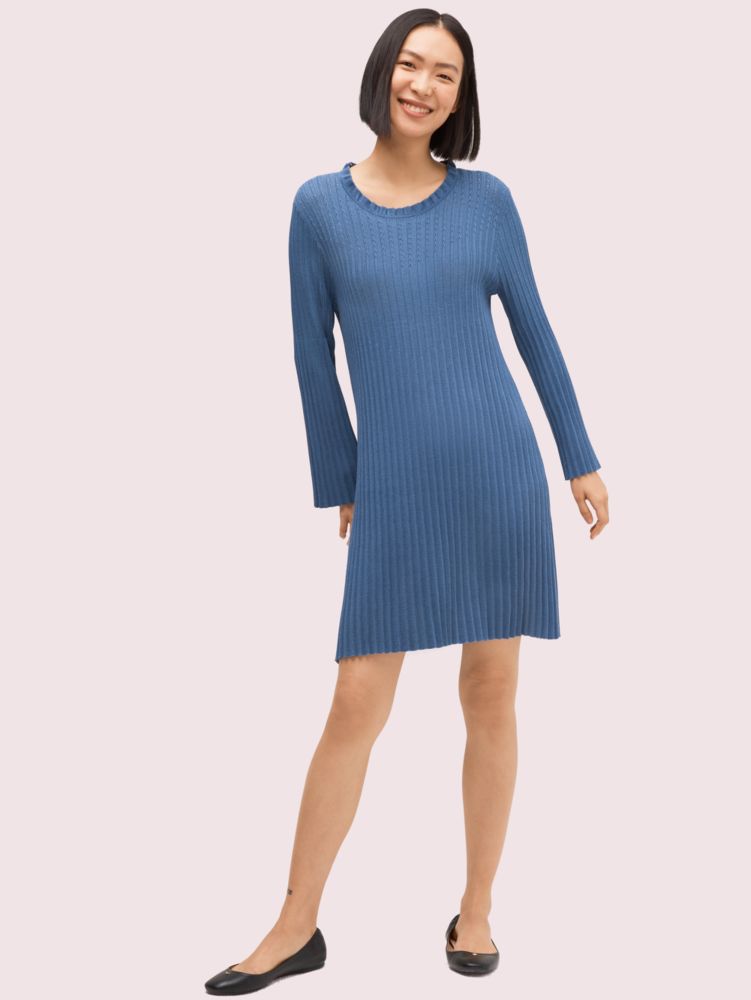 Kate Spade,pointelle sweater dress,Celestial Blue