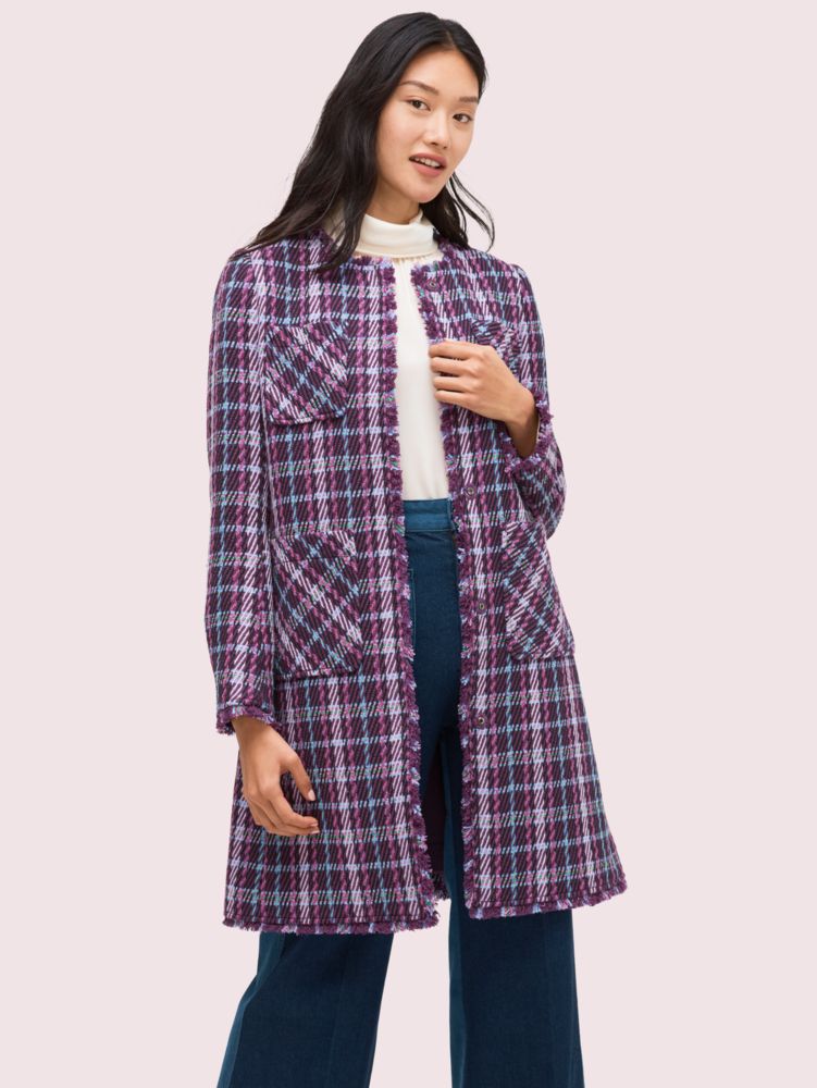 Plaid Tweed Coat | Kate Spade EU