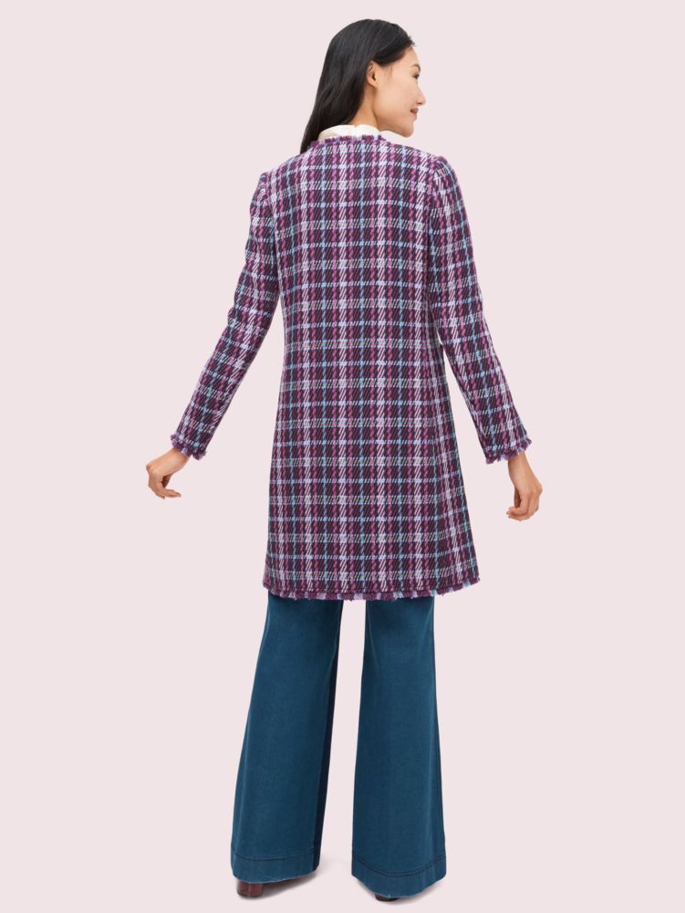 Plaid Tweed Coat