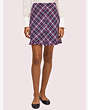 Kate Spade,plaid tweed skirt,skirts,Deep Plum/Dusty Peony