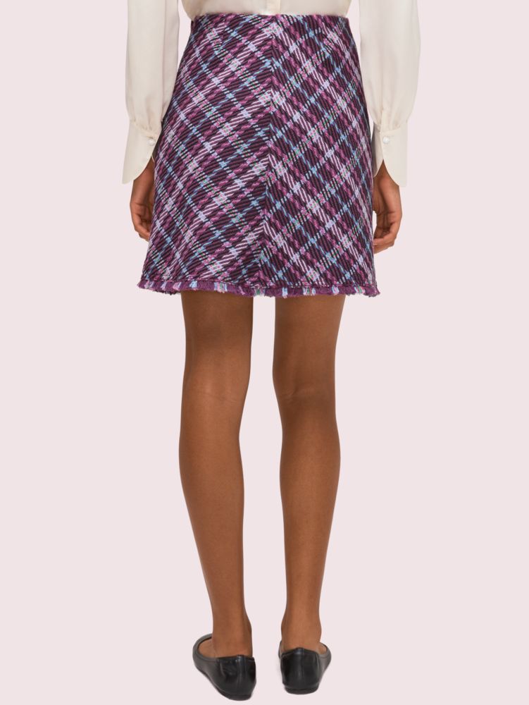 Plaid Tweed Skirt, , Product