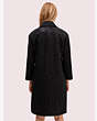 Kate Spade,tinsel tweed coat,Black