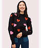 Kate Spade,hearts mockneck sweater,Black