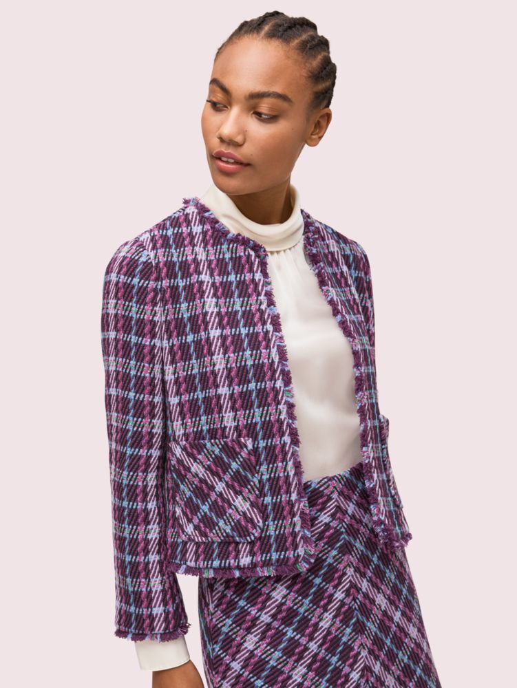 Kate spade tweed blazer best sale