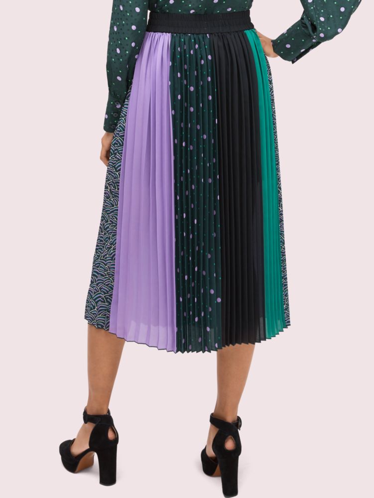 Kate Spade,Pop Dots Print Mix Skirt,