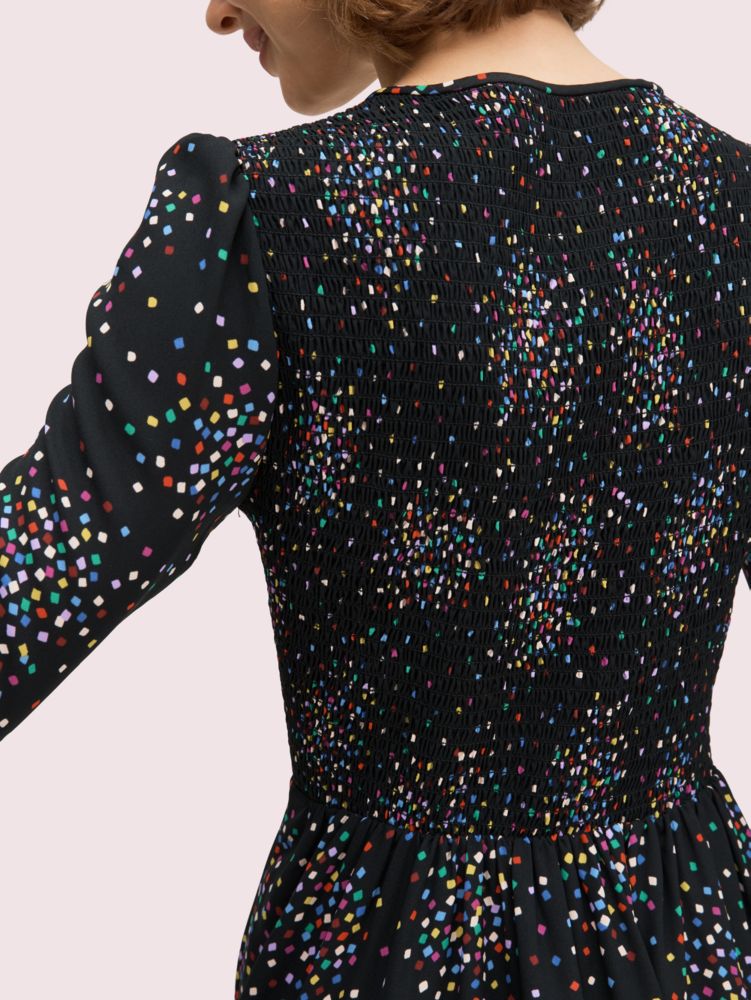 Kate Spade,Confetti Cheer Smocked Dress,