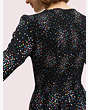 Kate Spade,confetti cheer smocked dress,dresses & jumpsuits,Black / Glitter