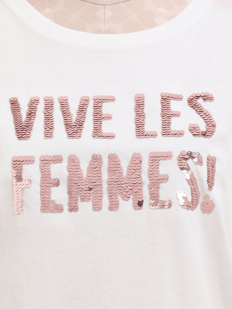 Kate Spade,Vive Les Femmes Tee,