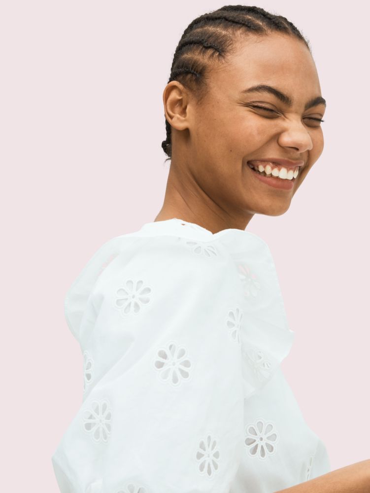 Spade Clover Eyelet Dress, , Product
