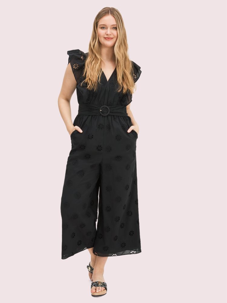 Kate Spade,Spade Clover Eyelet Jumpsuit,