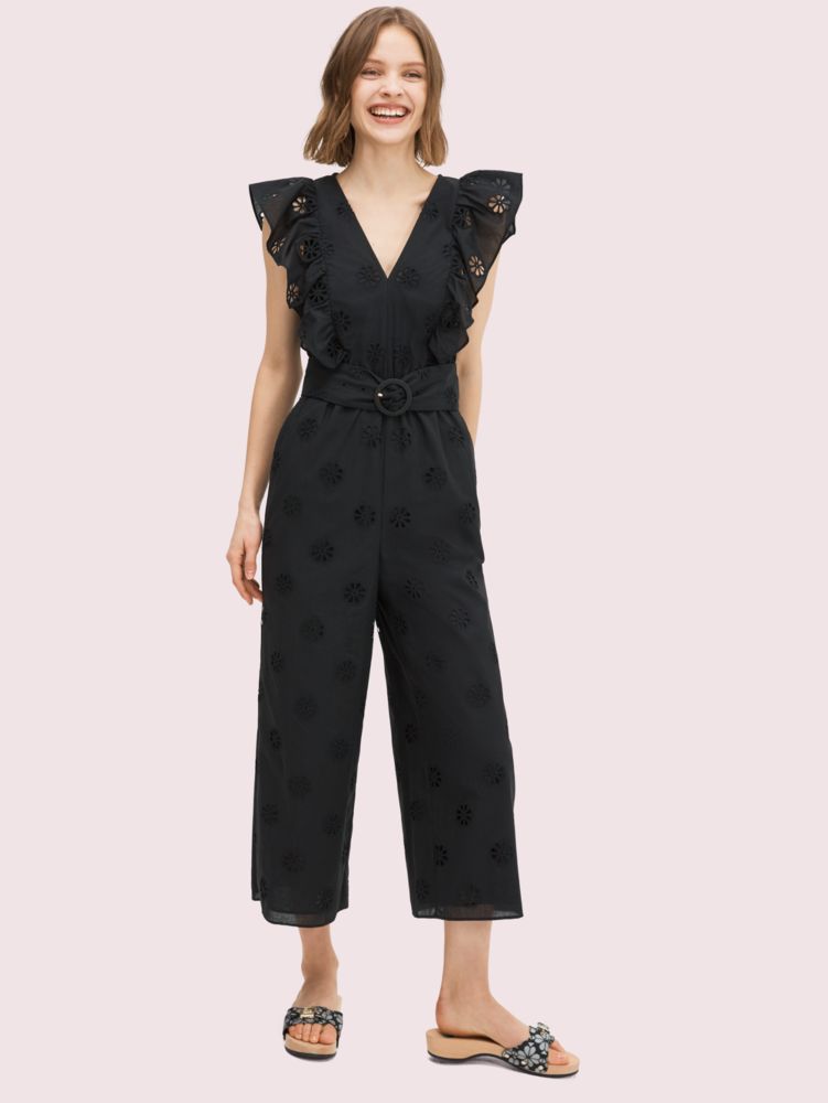Kate Spade,Spade Clover Eyelet Jumpsuit,