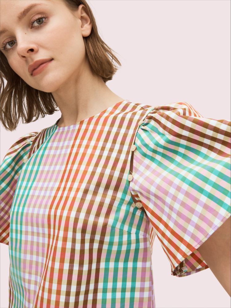 Rainbow Plaid Top | Kate Spade Outlet