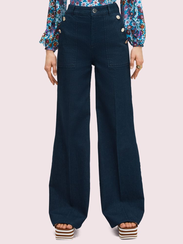 Kate Spade,denim button trouser,pants,