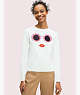 Kate Spade,sequin sunnies sweater,sweaters,French Cream