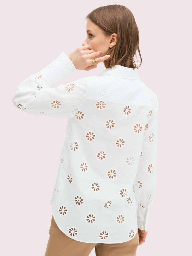 Spade Clover Eyelet Blouse, , Product