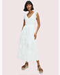 Kate Spade,bloom organza dress,Fresh White