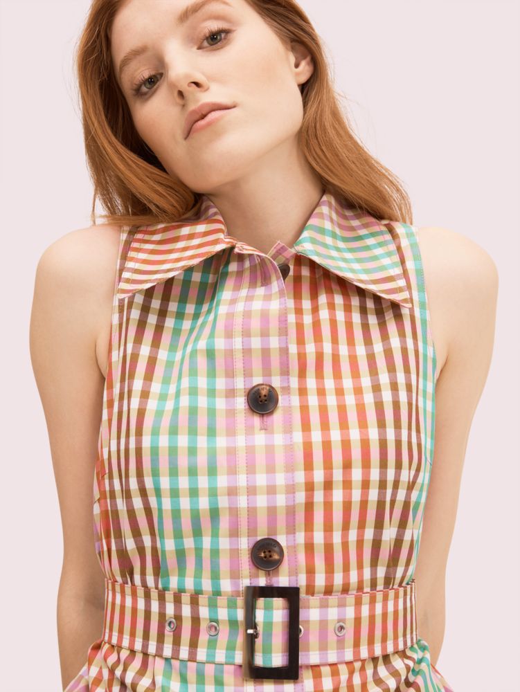 Rainbow Tartan Shirt Dress