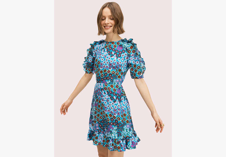 Pacific Petals Gesmoktes Kleid, Alice Blue, Product
