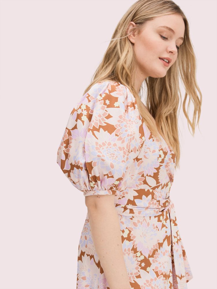 Kate Spade,Exotic Bloom Poplin Dress,
