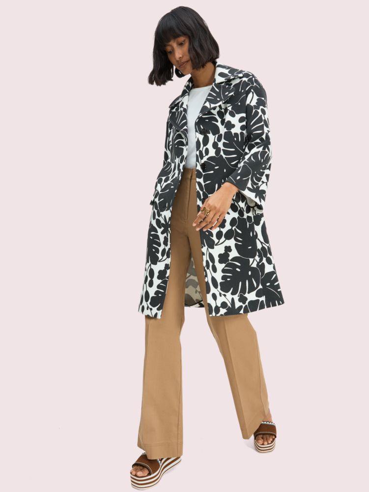 Kate Spade,monstera grove coat,jackets & coats,French Cream