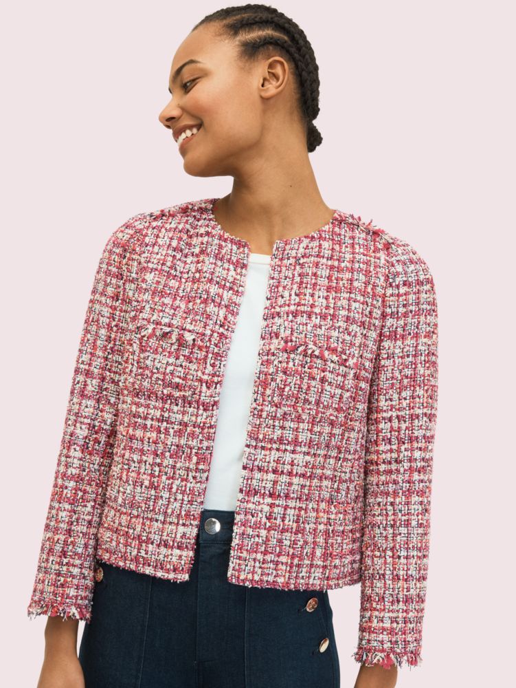 Kate spade tweed corsage on sale coat