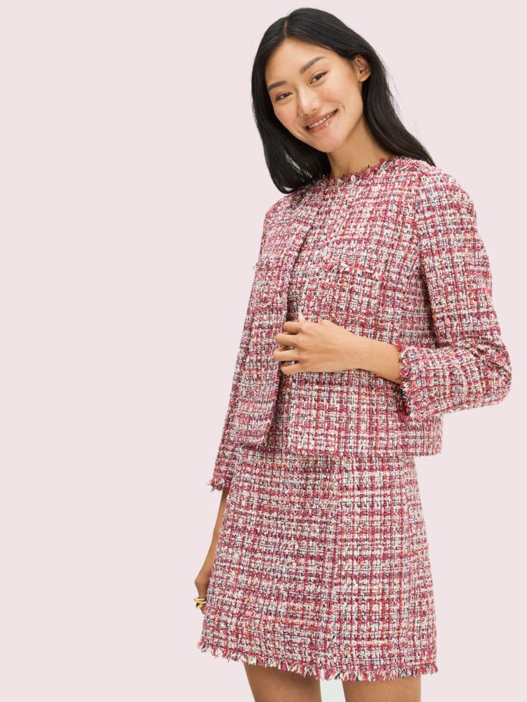 Kate Spade,Textured Tweed Jacket,