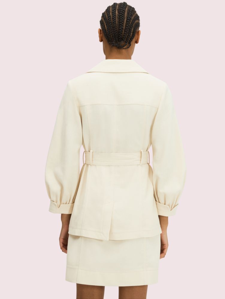 Kate Spade,luxe twill jacket,jackets & coats,Sugar Cookie