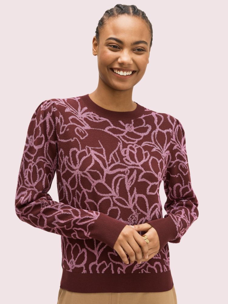 Kate Spade,Scribble Flora Sweater,