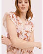 Kate Spade,exotic bloom burnout top,tops & blouses,Hot Cider