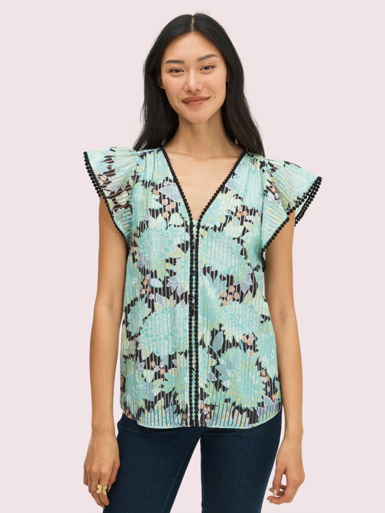 Kate Spade,Dahlia Bloom Burnout Top,