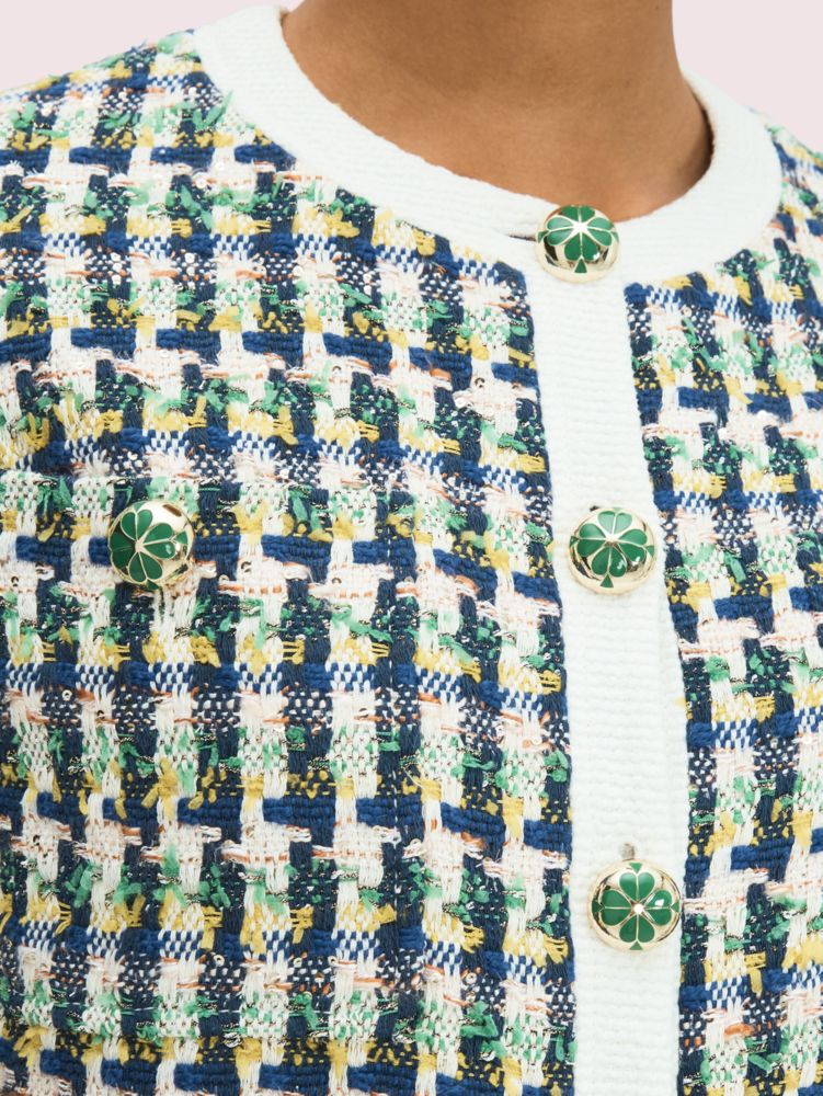 Kate Spade,pop tweed topper,jackets & coats,Juniper