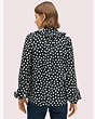 Kate Spade,cloud dot blouse,tops & blouses,Black / Glitter