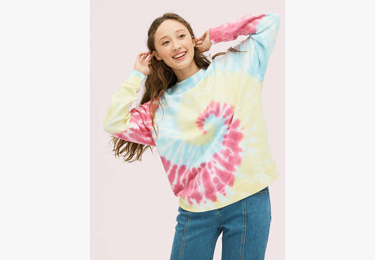 Kate Spade,logo tie-dye sweatshirt,tops & blouses,Multi