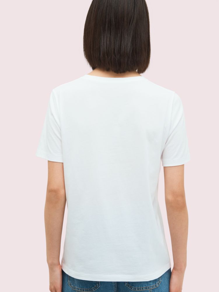 Kate Spade,rainbow logo tee,tops & blouses,