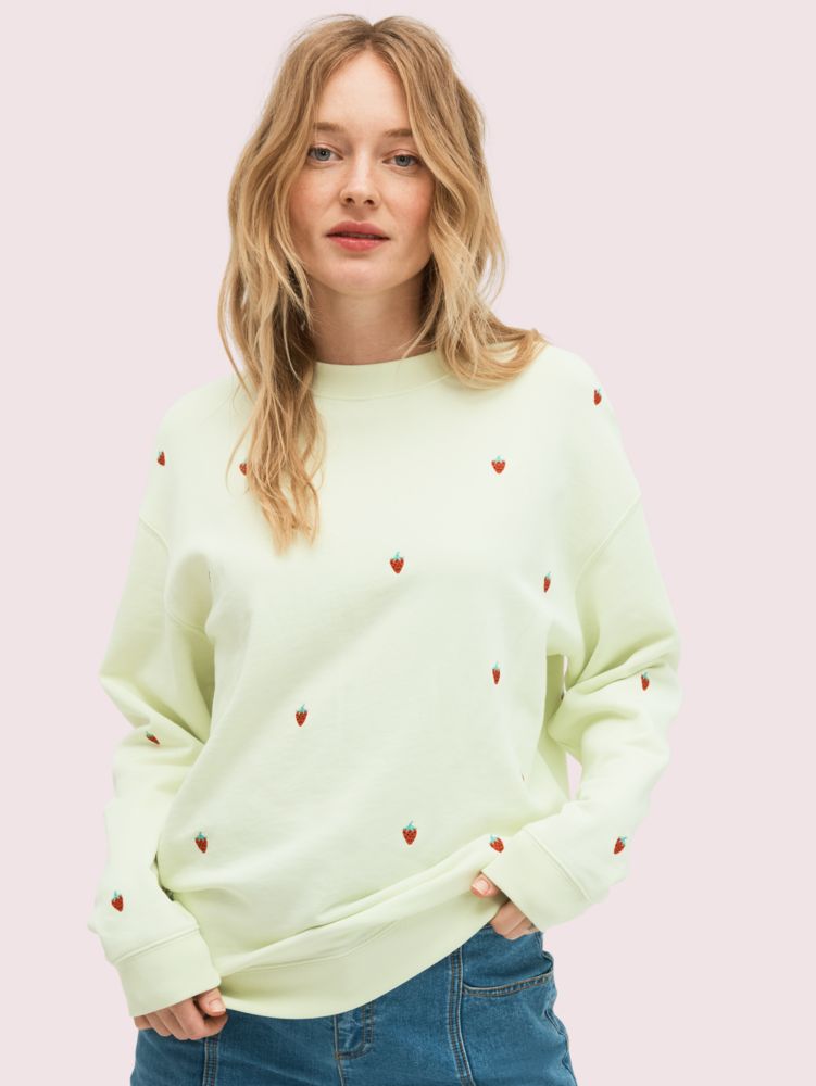 Embroidered Berry Sweatshirt Kate Spade Outlet