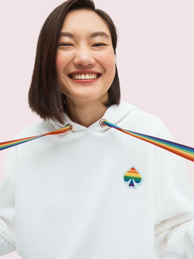 Kate Spade,spade pride hoodie,tops & blouses,Fresh White