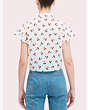 Kate Spade,cherry toss tie-front top,French Cream