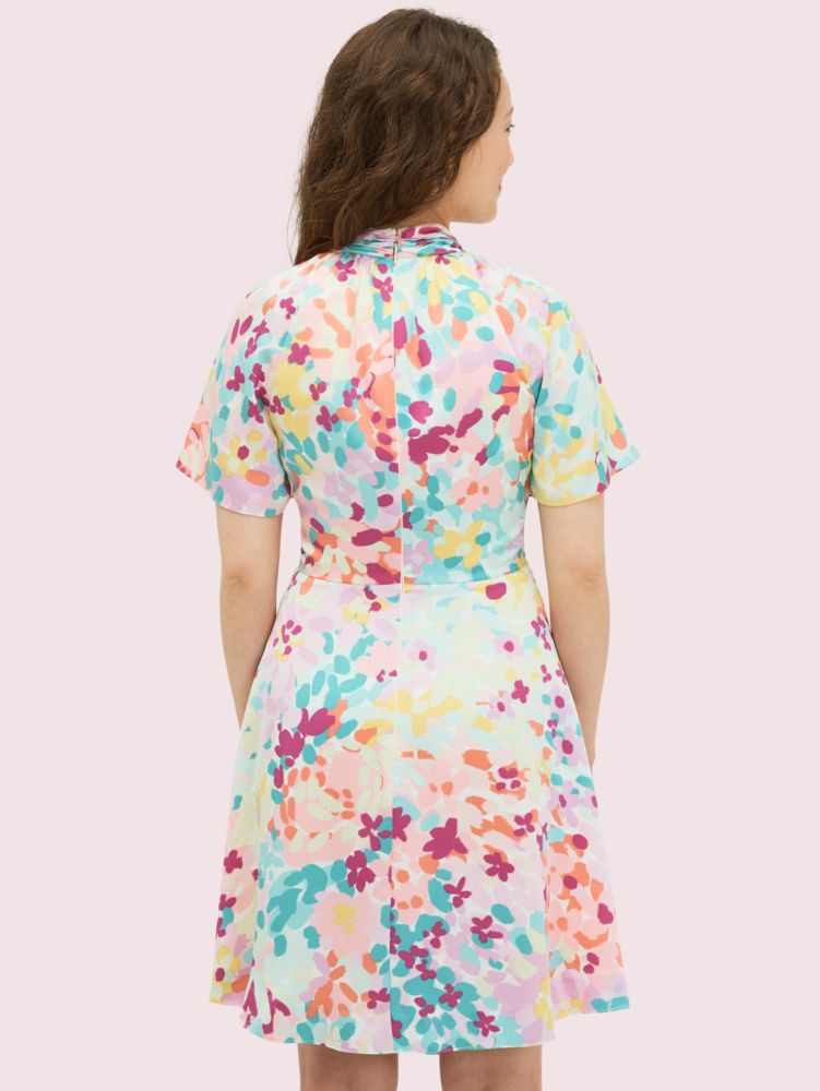 Kate Spade,Painted Petals Twist Neck Dress,