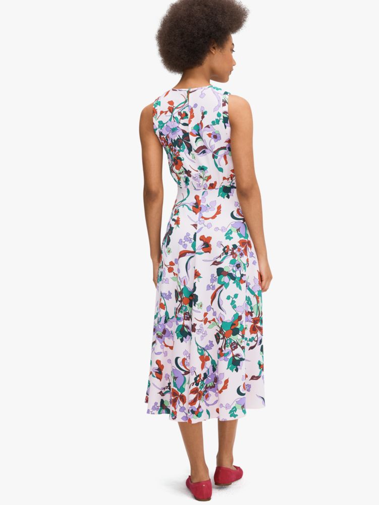 Kate Spade,fleur nouveau midi dress,Chalk Pink