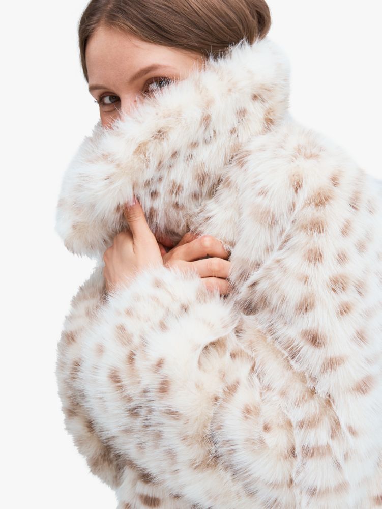 Kate spade cheap faux fur coat