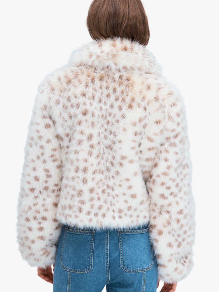 Spotted faux hotsell fur coat