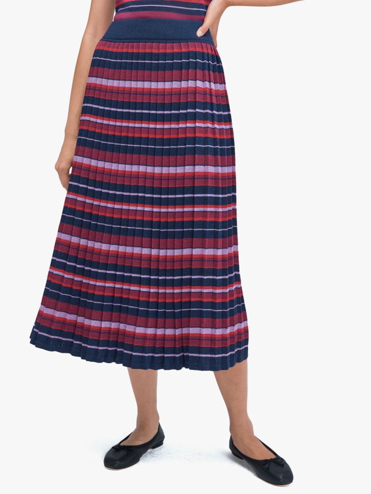 Striped pleated 2025 skirt uk