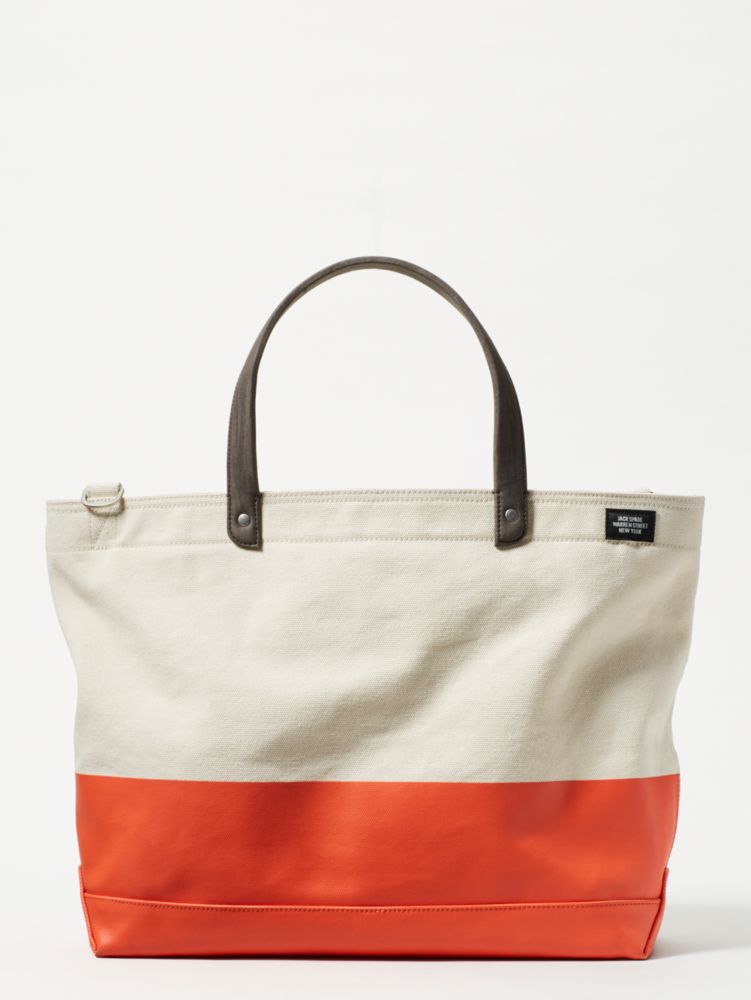 Jack Spade Brown Tan Cotton Canvas Adjustable Shoulder Strap